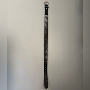 Black Studded Leather Belt
